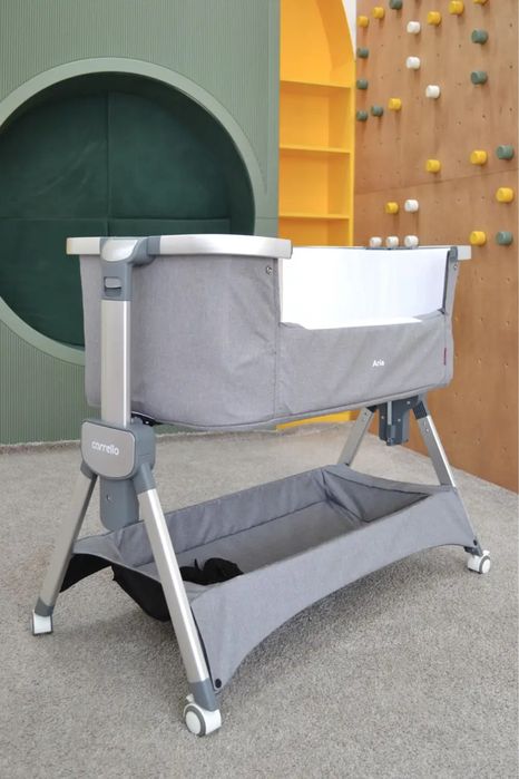 Приставне дитяче ліжко CARRELLO Aria CRL-16402 Silver Grey