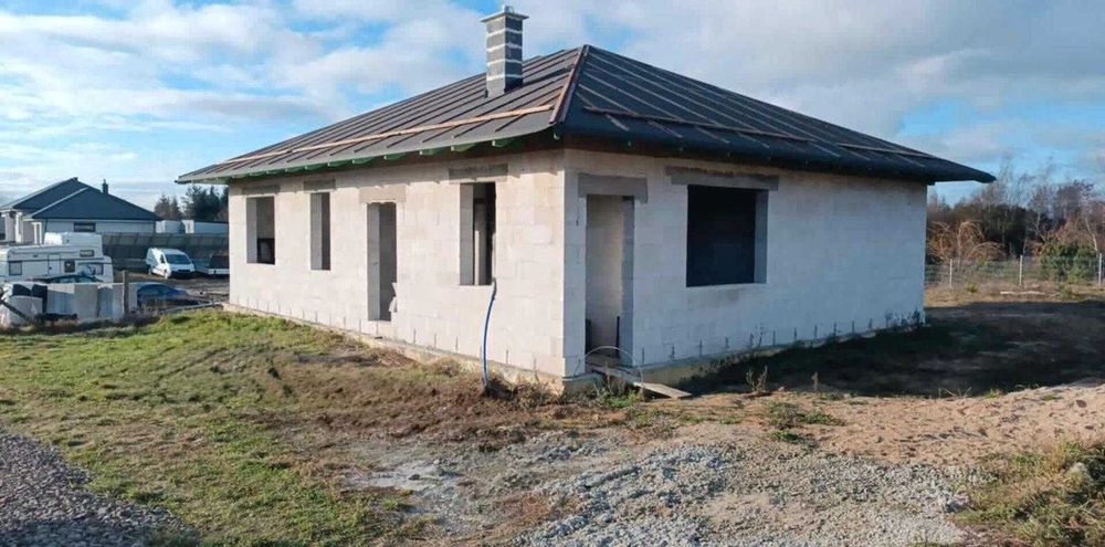 Dom w stanie surowym otwartym Wybudowanie Michałowo