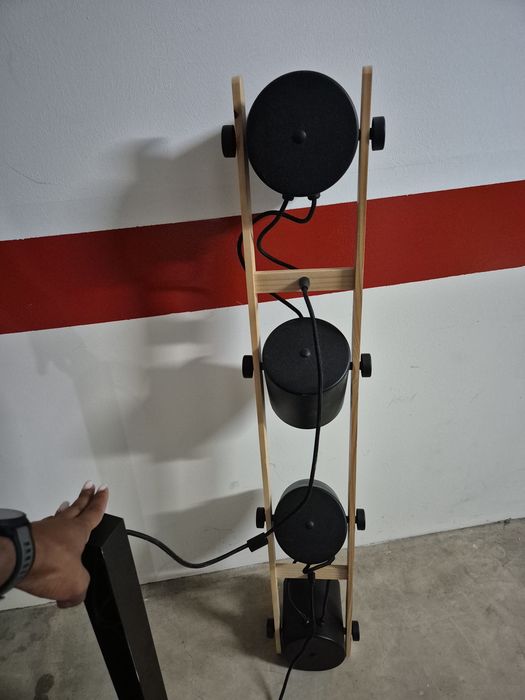 Candeeiro de Teto 4 Focos Madeira e Metal – Estilo Nórdico