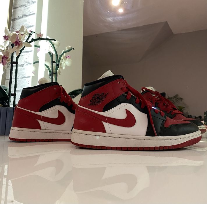 Buty za kostke nike air jordan 1 mid czerwone