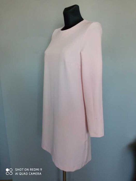 Sukienka z kieszeniami,pudrowy róż Mohito