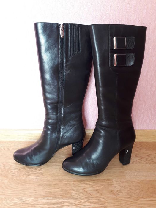 Сапоги женские зимние Ellenka, натуральная кожа, Польша, на 40 размер