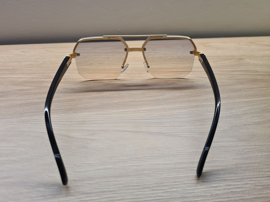 Nowe Męskie Okulary Polaryzacyjne Przeciwsłoneczne UV400 Chopard Złote