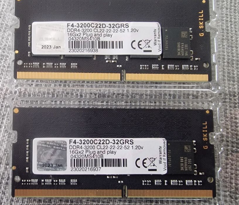 Memória ram G.SKILL Ripjaws 32GB (2x16GB) DDR4-3200MHz CL22 (22-22-22)