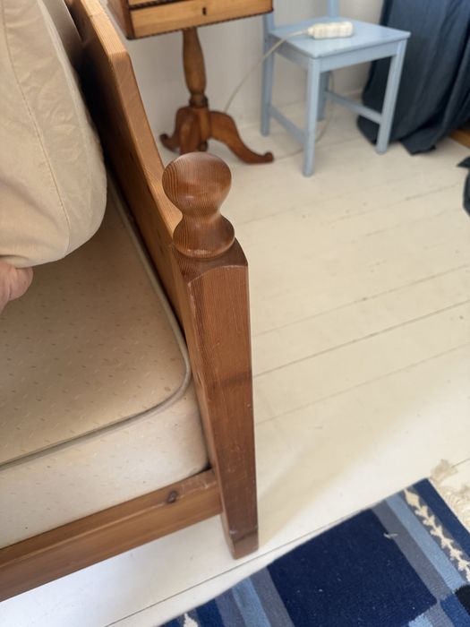 Rama łóżka lite sosnowe drewno ikea