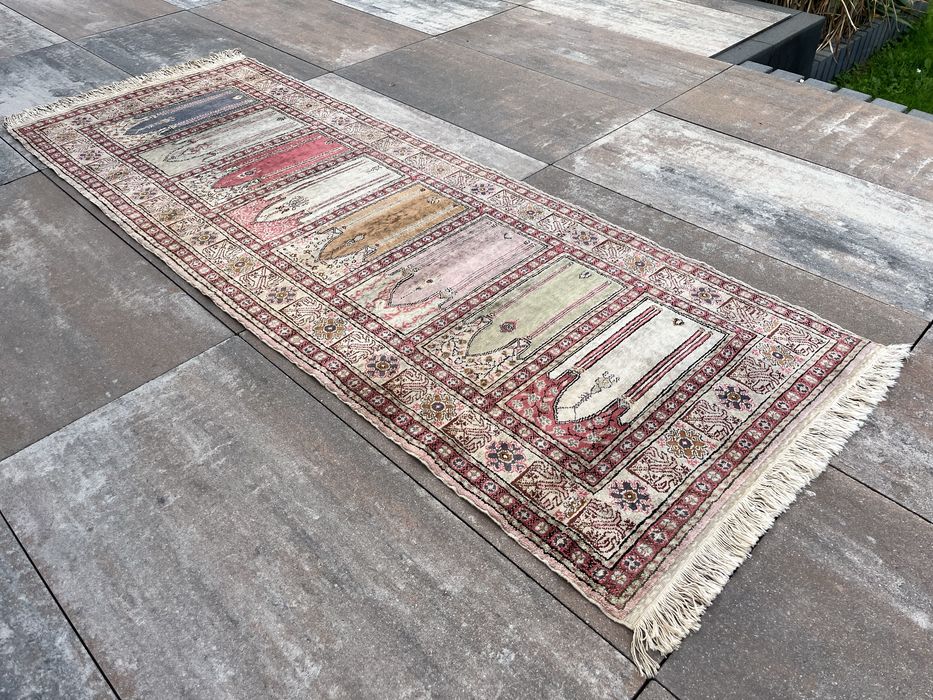 Cudny ręcznie tkany wełniany chodnik Kayseri 84x228cm
