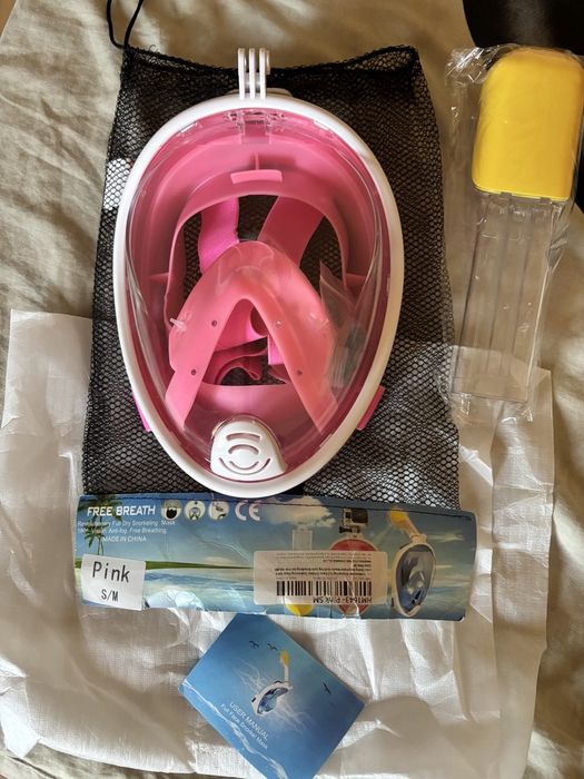 MASKA DO NURKOWANIA S/M PŁYWANIA pełnotwarzowa składana nie paruje