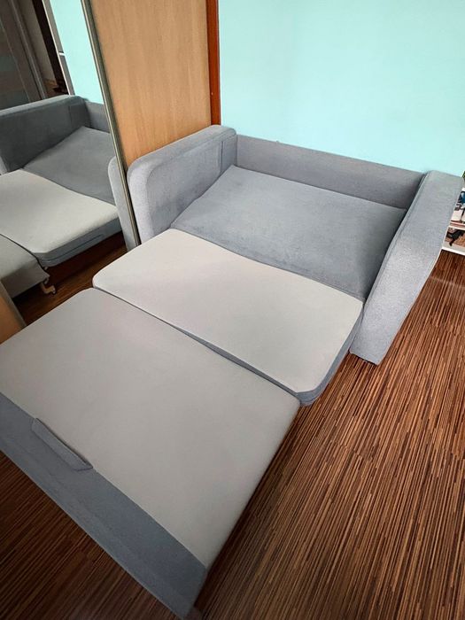 Sofa rozkładana szara