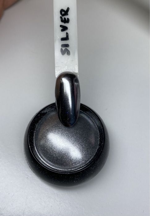 Nowe! 2x Słowianka pyłek - efekt lustra platinim i silver metallic