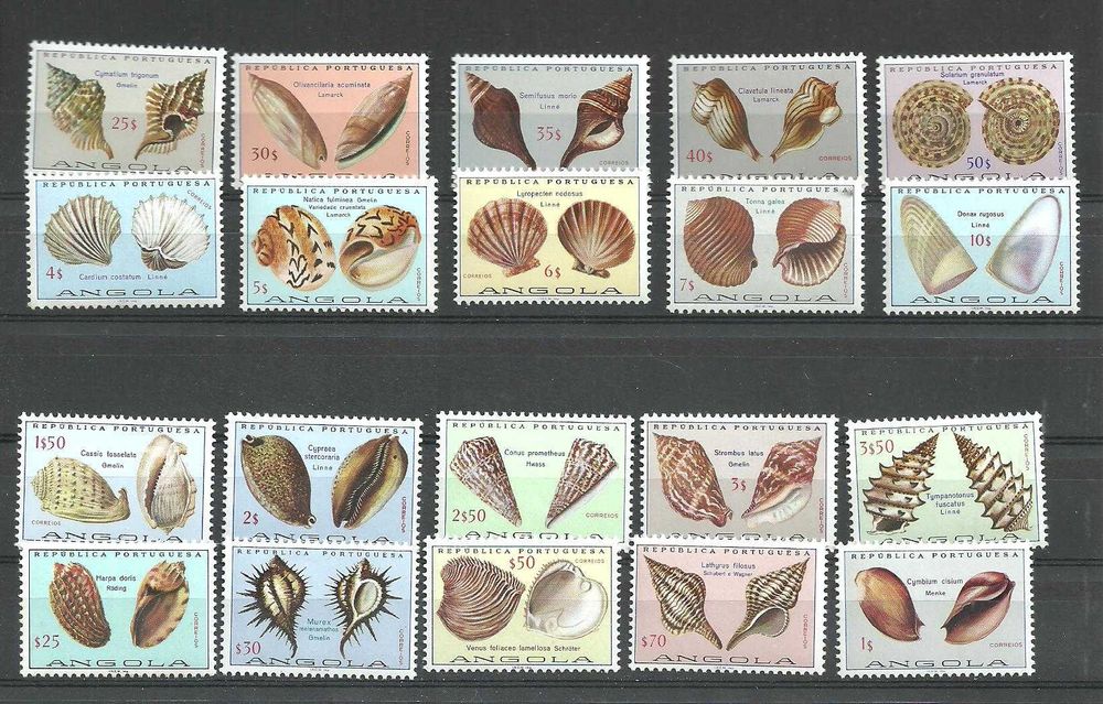 Série de ANGOLA de 1974 " Conchas de Angola " nova