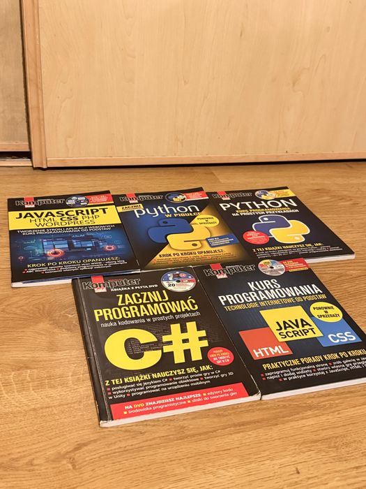 Zestaw 5 książek Programowanie Python C# JS HTML PHP