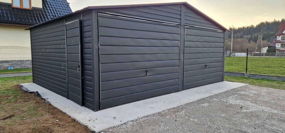 Garaż 6x6 plus 2x6 wiata GRAFIT Super Okazja