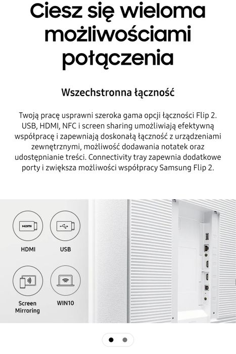 Monitor dotykowy Flipchart Samsung Flip WM55R