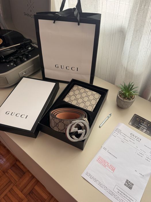 Conjunto Gucci (cinto + carteira)