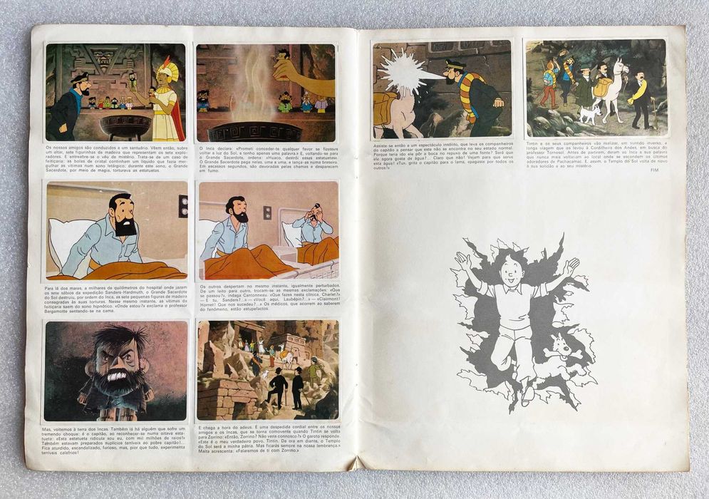 Caderneta Completa ~ "TINTIN e o TEMPLO do SOL" ~ Royal 1970 ~ #RARA#