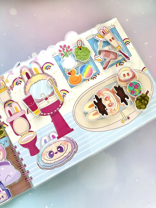 Książka na rzepach labubu