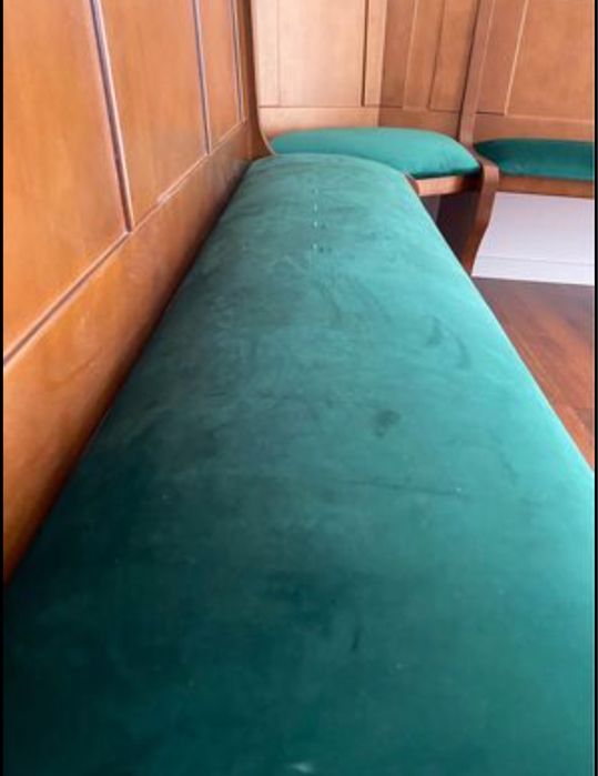 Banco estofado de canto