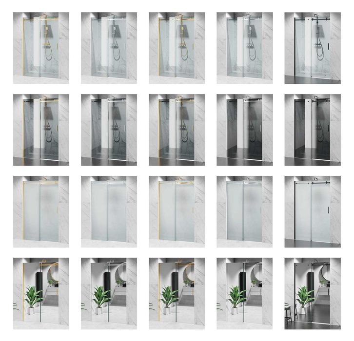 Drzwi prysznicowe, kabina prysznicowa, ścianka walk in z Instalacją