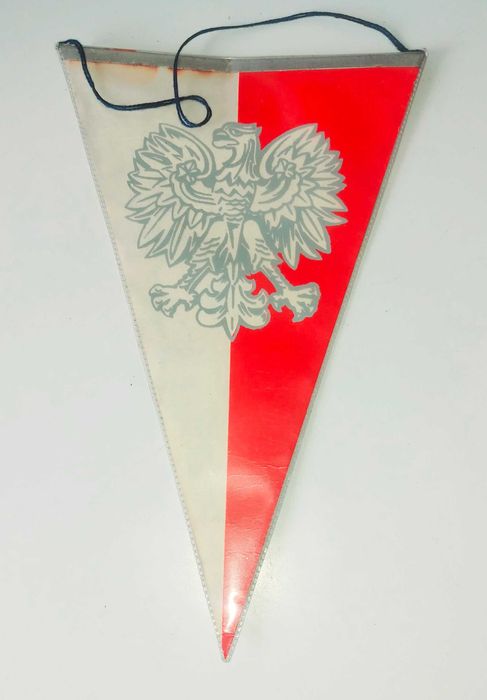 Proporczyk Jelenia Góra herb Polska flaga Orzeł bez Korony