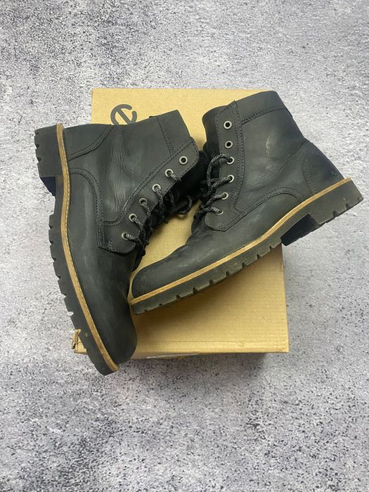 Ecco czarne skórzane botki trekkingowe r. 40