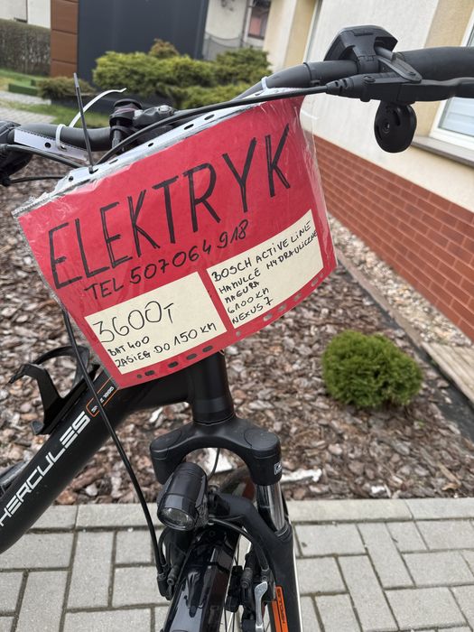 Rower elektryczno  hercules Bosch