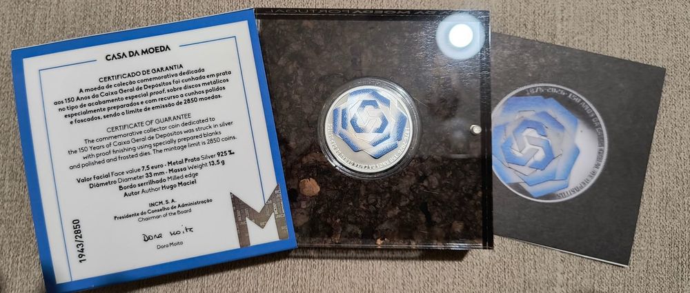 Moeda Comemorativa 150 Anos da Caixa Geral de Depósitos | Prata | Edição INCM