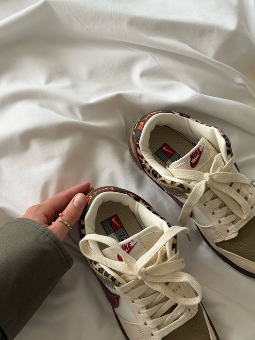 НОВИНКА! Nike SB Dunk Low White Cheetah 36 37 38 39 40 найк сб данк лоу