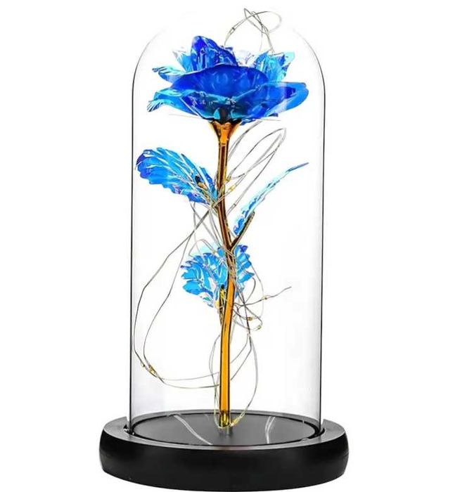 Вічна троянда в колбі з LED-підсвіткою Нічник Світильник Ночник Роза