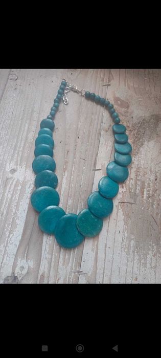 Letnie korale Handmade unikat turkusowe