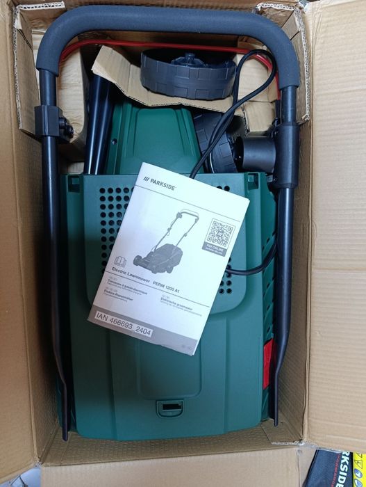 Оригінал! Газонокосилка електрична Parkside PERM 1200 A1, косарка парксайд, електро косарка 1200ват, газонокосарка парксайд мережева