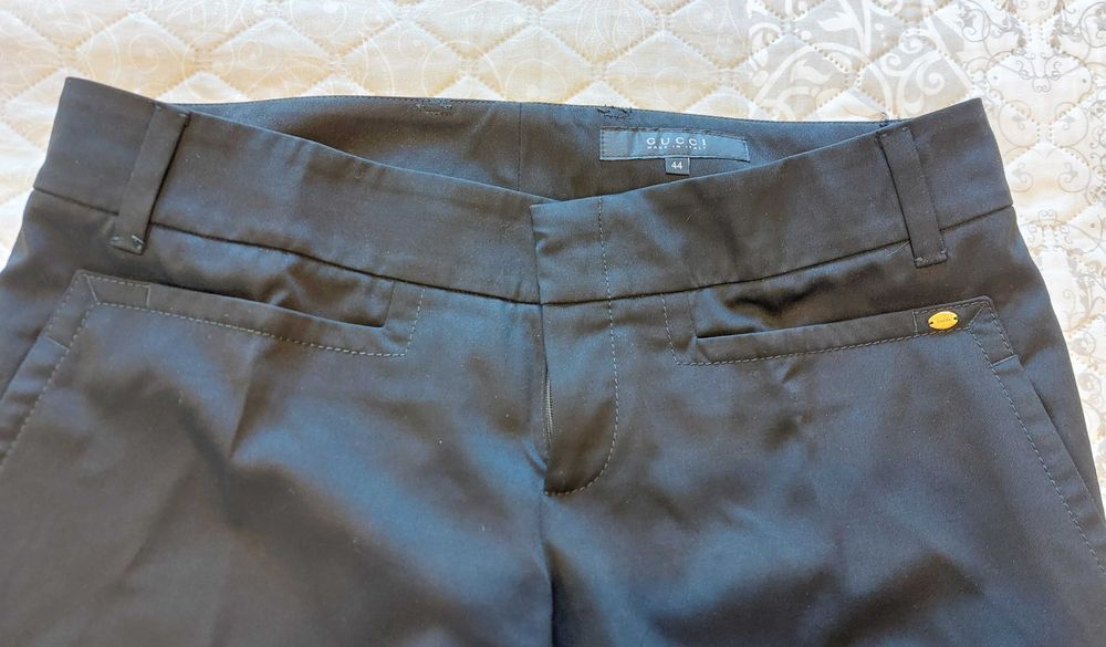 Exclusywne czarne spodnie Gucci rozm.44