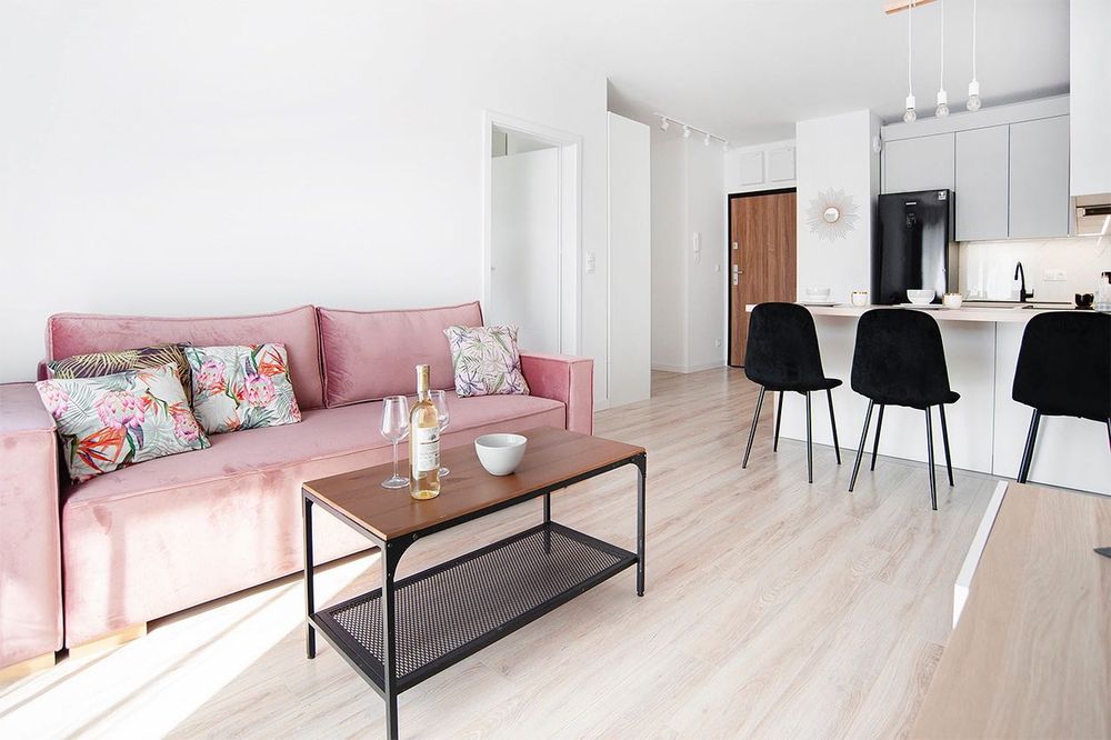 Stylowe, 2-pokojowe mieszkanie 36 m² z balkonem –pełne wyposażenie