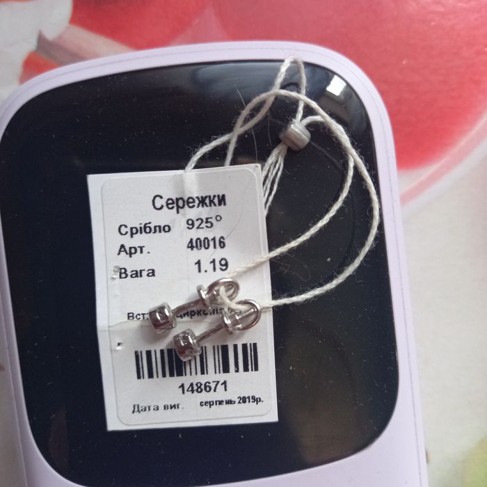 Пусеты-серебро гвоздики