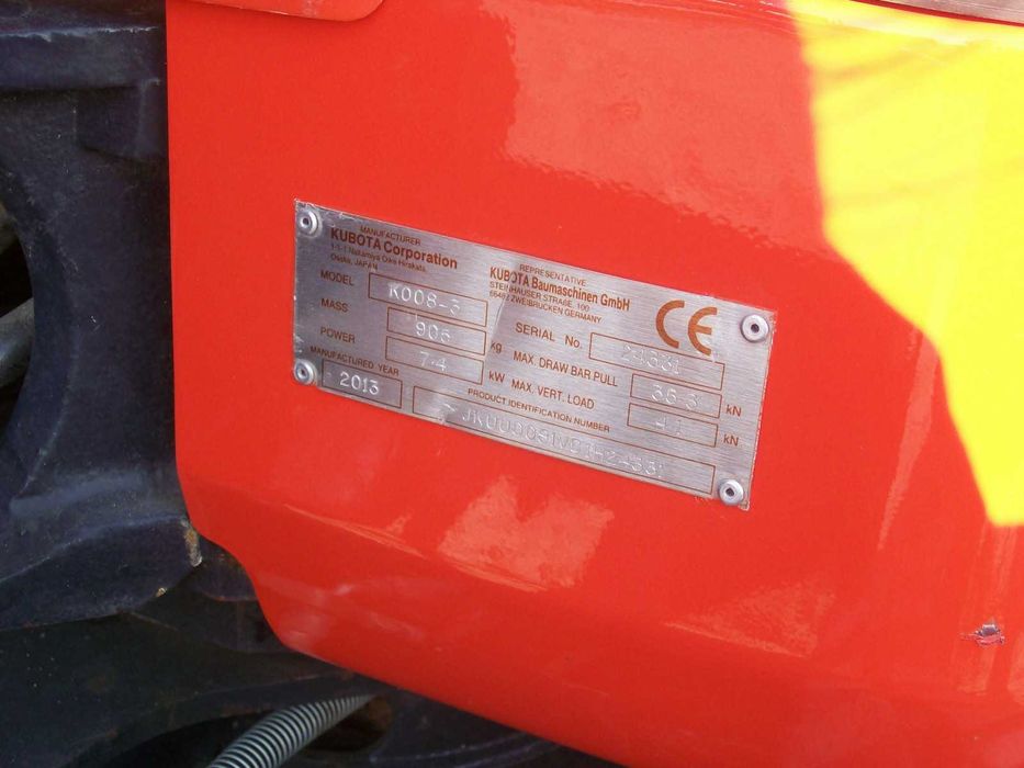 Minikoparka Kubota KX008