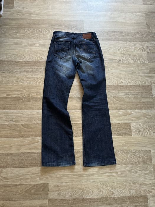BOOTCUT raw denim faded jeans archive opium leather patch levis 512 527 буткаты клеш джинсы кльош джинси