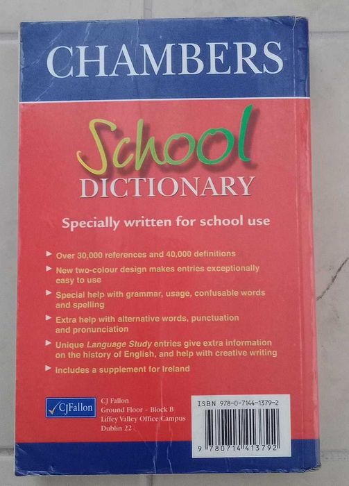 Dicionário Chambers New School Dictionary – Inglês Escolar – CJ Fallon