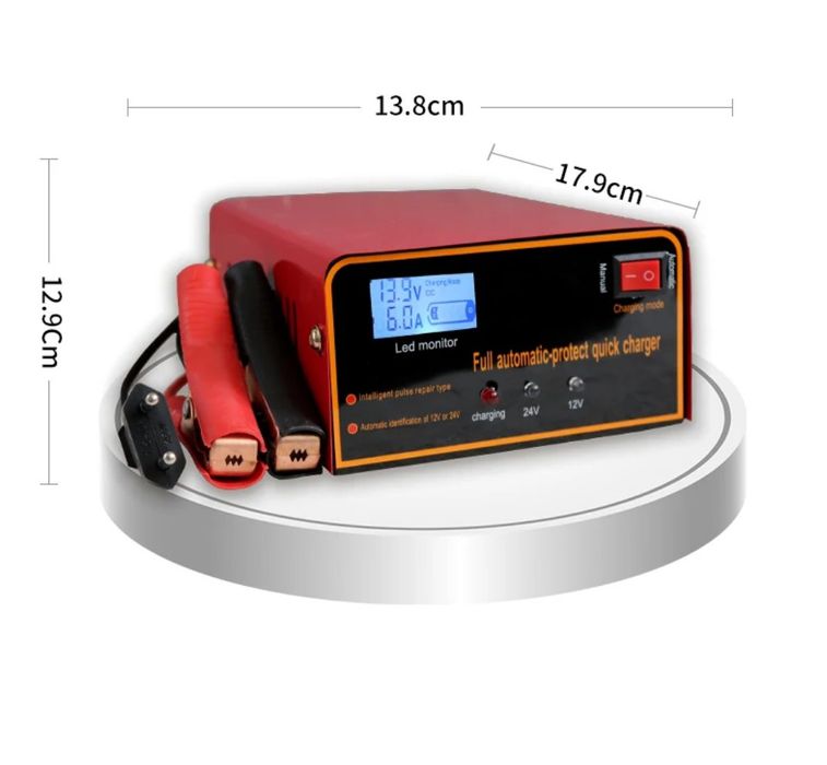 Автоматичний зарядний пристрій 12-24V, 6-12A