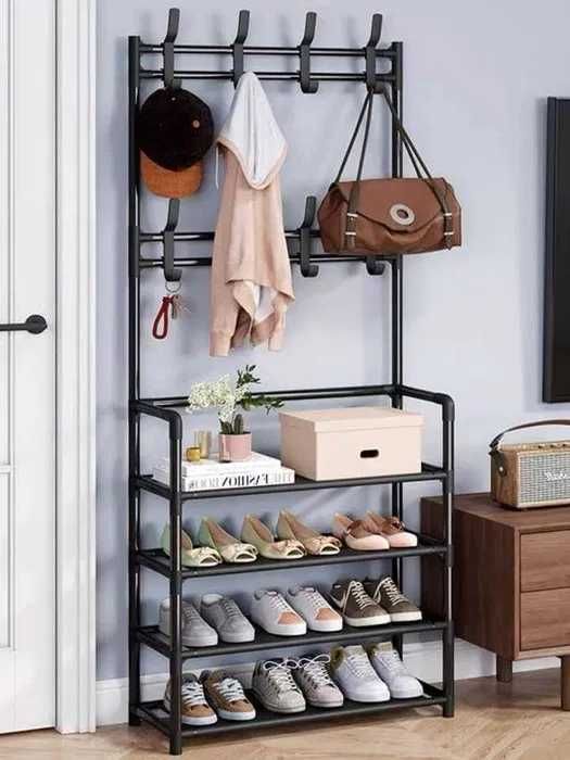 Nowy wieszak metalowy na ubrania buty stojak półka loft nowoczesny