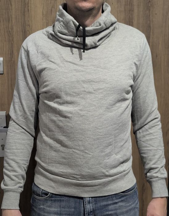 Bluza szara Zara L komin bawełna