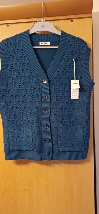 Kamizelka 45% wełny z cashmirem Roz  M/L