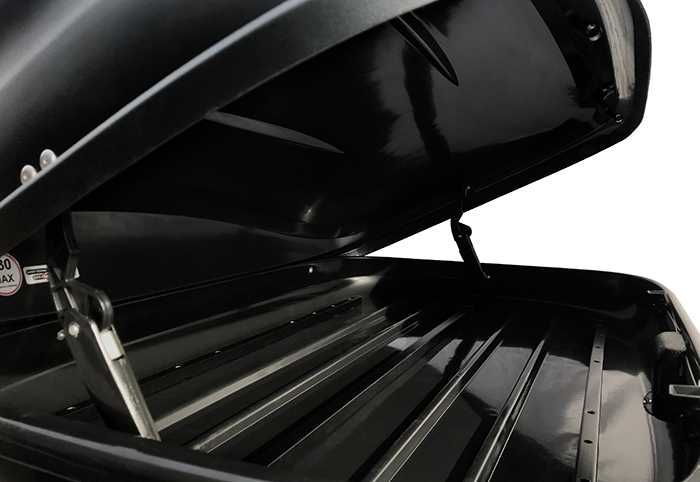 Автобокс на крышу дах Terra Drive 320 літрів сірий чорний матові 134х80х36 см нові уцінка пластик правосторонні Терра Драйв внутр 127x80x36 гарантія