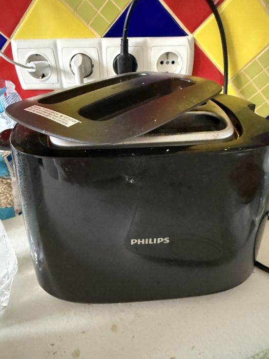 Тостер philips black