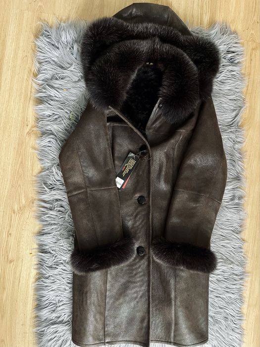 Naturalny kożuch 38/40 nowy z metką natural shearling coat