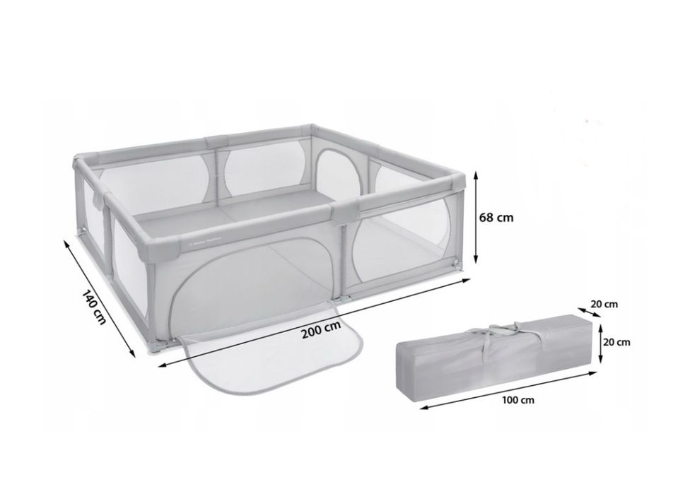 Kojec 200x140cm PLAC ZABAW SUCHY BASEN DLA DZIECI (Gwarancja 1,5 roku)