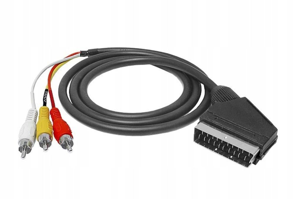 Kabel Euro Chinch do magnetowidu VHS DVD tunera DVBT Ciechcinek