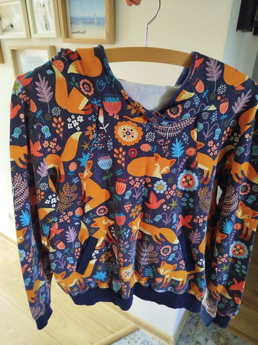 Bluza do karmienia piersią M oversize print leśny