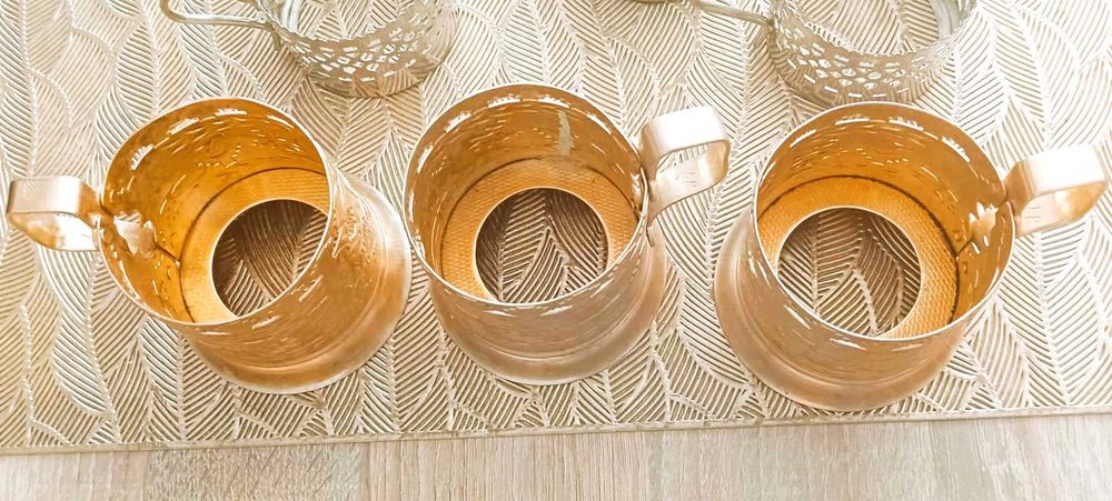 Koszyczki do szklanek. 12 koszyczków PRL