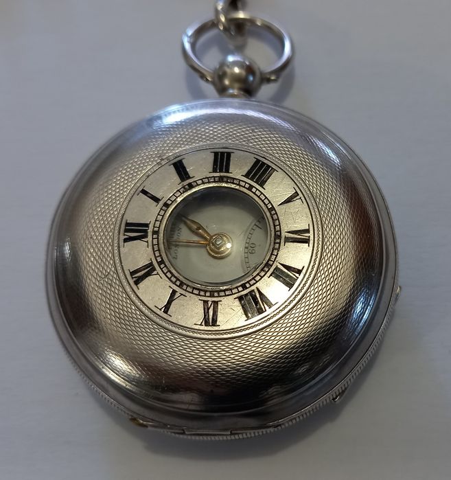 Antigo relógio de bolso (1912) inglês (prata) (RARO)john forrest, RARO