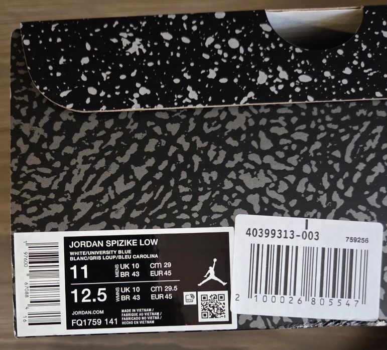 Jordan Spizike Low roz. 45