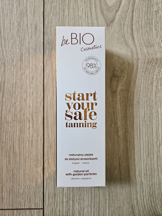 BeBIO, naturalny olejek że złotymi drobinkami, Start your safe tanning